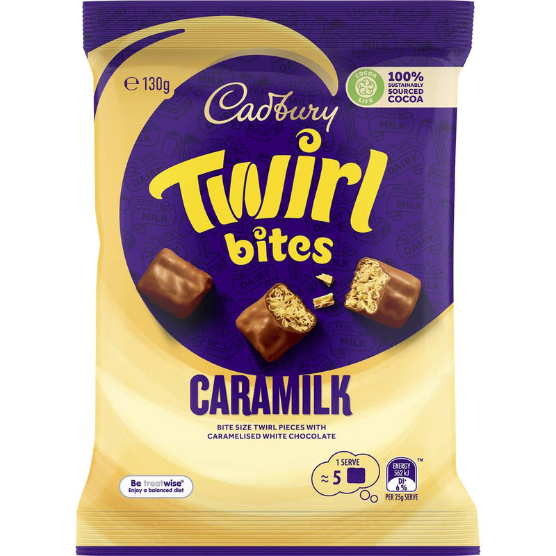Cadbury Caramilk Twirl Bites 130g