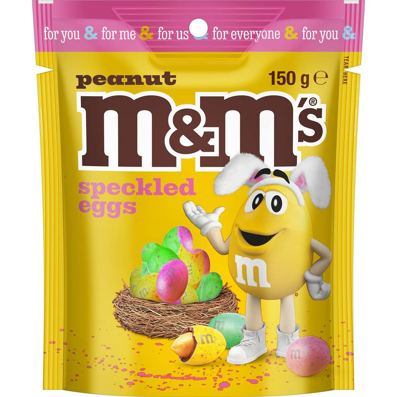 BB 8/24 | M&M's Peanut Milk Chocolate Speckled Easter Egg 150g