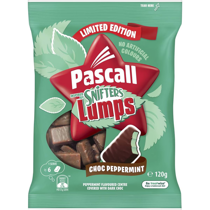 Pascall Snifter Lumps Choc Peppermint 120g