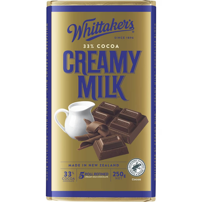 Whittakers Creamy Milk Chocolate Block 250g