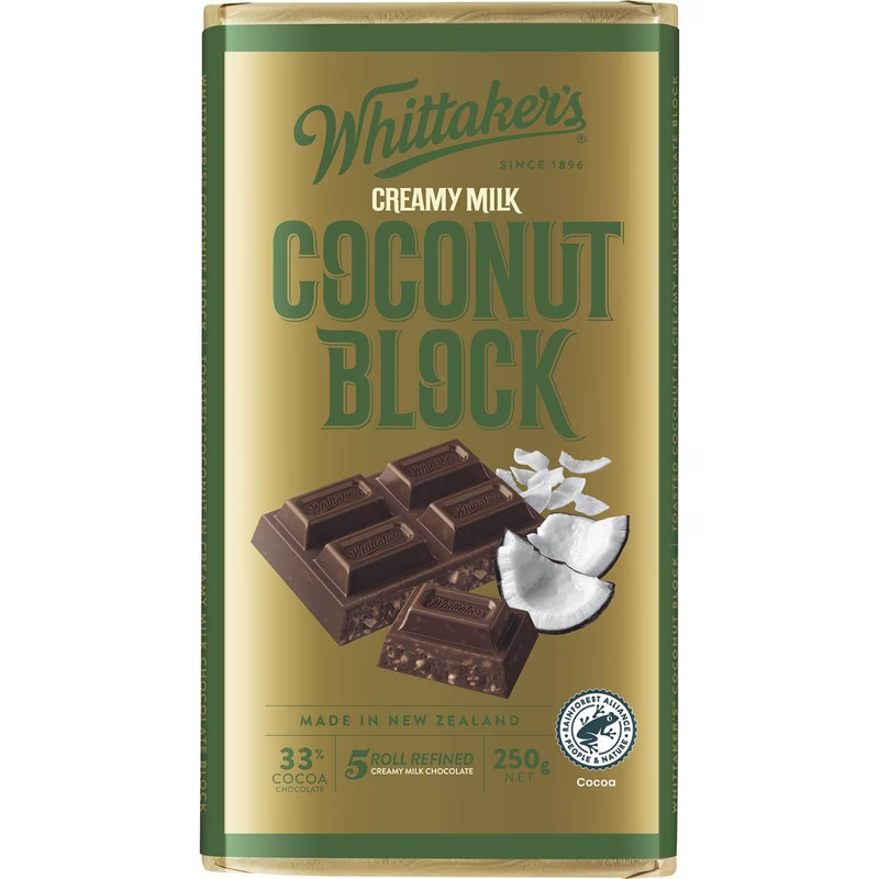 Whittaker's Coconut Chocolate Block 250g