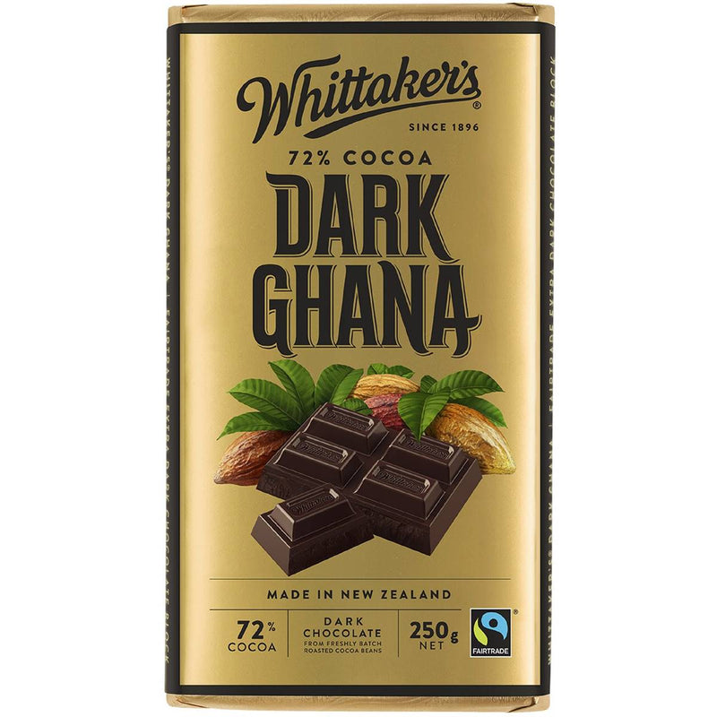 Whittakers Dark Ghana Chocolate Block 250g
