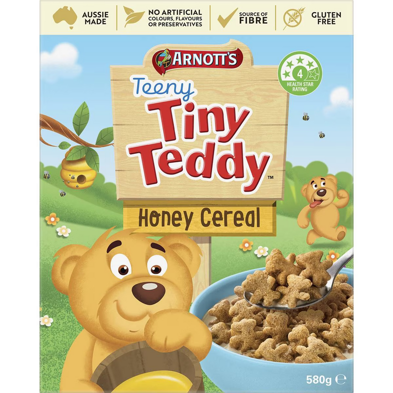 Arnott's Teeny Tiny Teddy Cereal Honey 580g