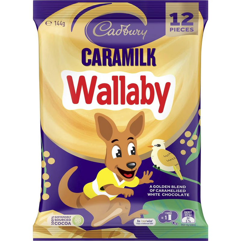 Cadbury Caramilk Wallaby Sharepack 12 Pack 144g