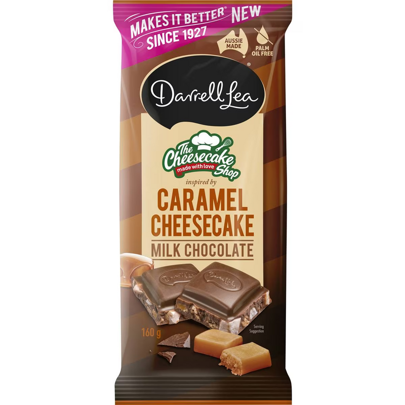 Darrell Lea Caramel Cheesecake Milk Chocolate 160g