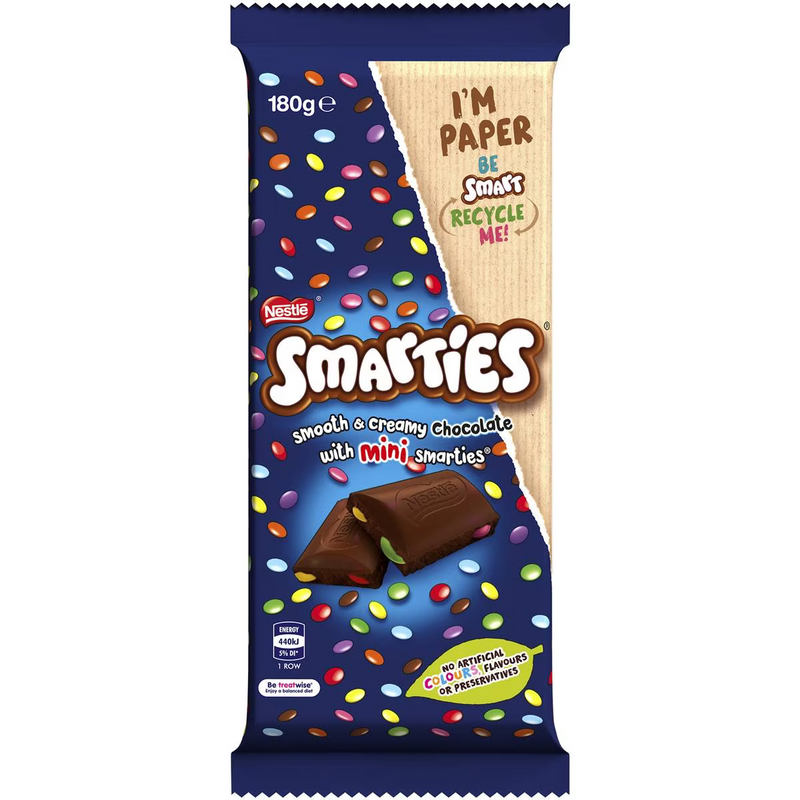 Smarties Chocolate Block 180g