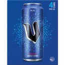 V Energy Drink Blue Guarana 500ml - 4 Pack