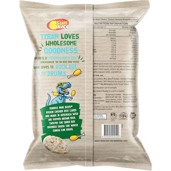 Sunrice Mini Bites Rockin' Chicken 6 Pack 120g