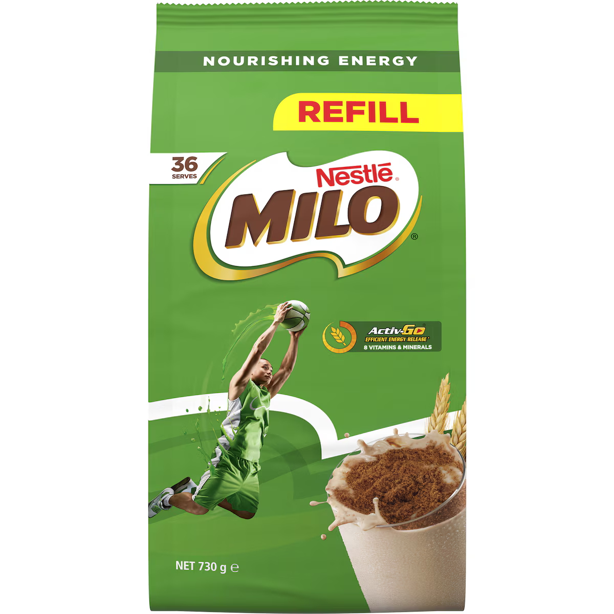 Nestle Milo Drinking Chocolate Powder Soft Refill Pack 730g
