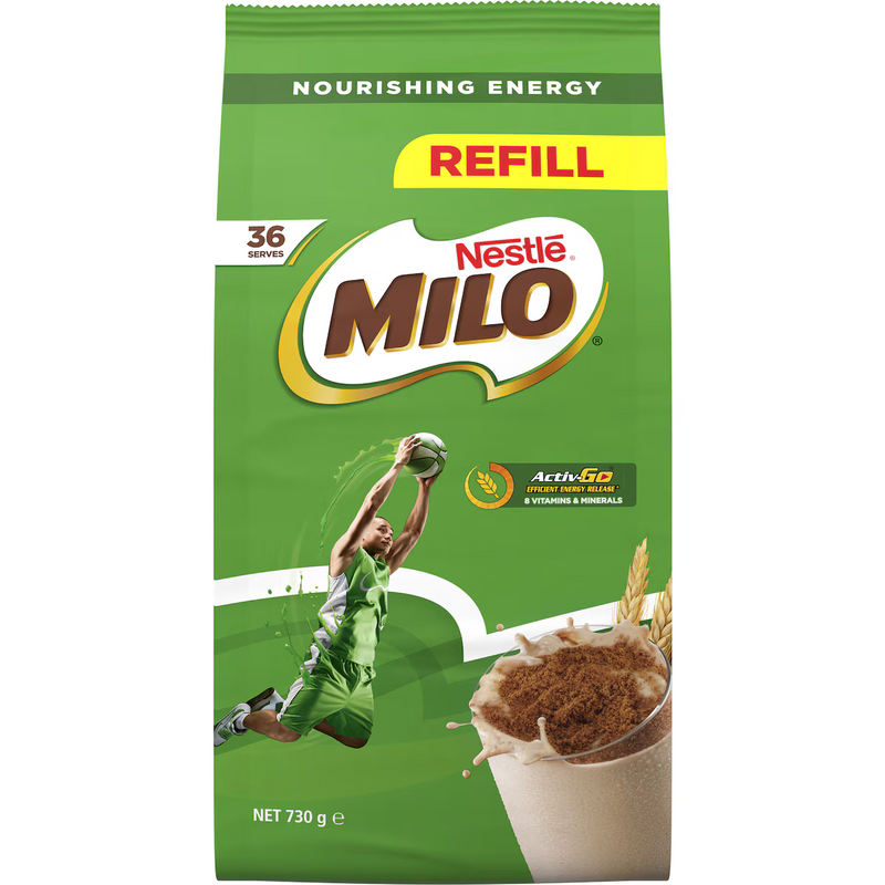 Milo Powder Falling Nestle Milo Drinking Chocolate Powder Soft Refill Pack 730g