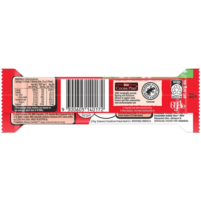 Nestle Kit Kat Chunky Aero Mint 45g