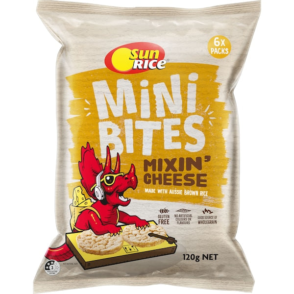 Sunrice Mini Bites Mixin' Cheese 6 Pack 120g