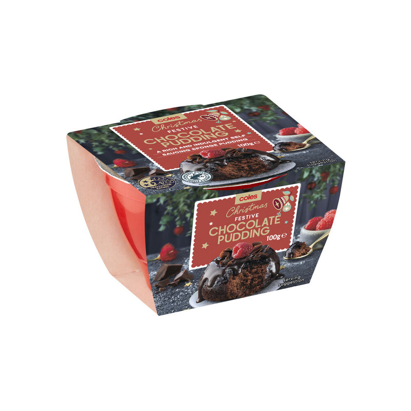 Coles Festive Chocolate Pudding  100g