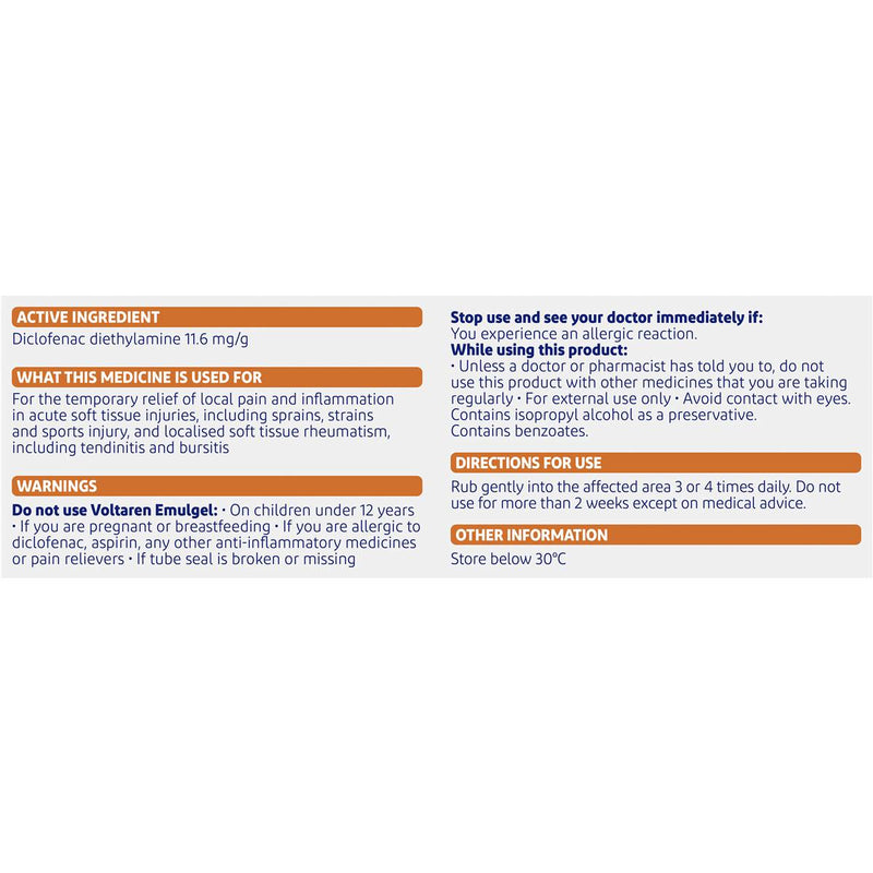 Voltaren Muscle And Back Pain Relief Emulgel 100g