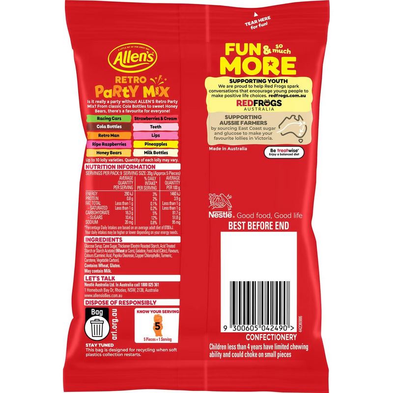 Allen's Retro Party Mix Lollies  190g