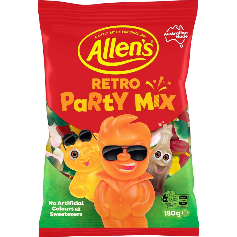 Allen's Retro Party Mix Lollies  190g