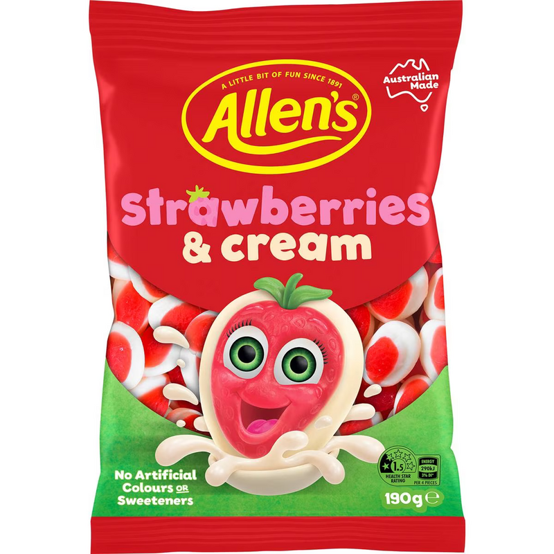 Allen's Strawberries & Cream 190g