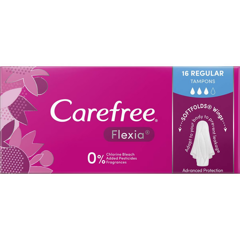 Carefree Flexia Regular Tampons 16 Pack