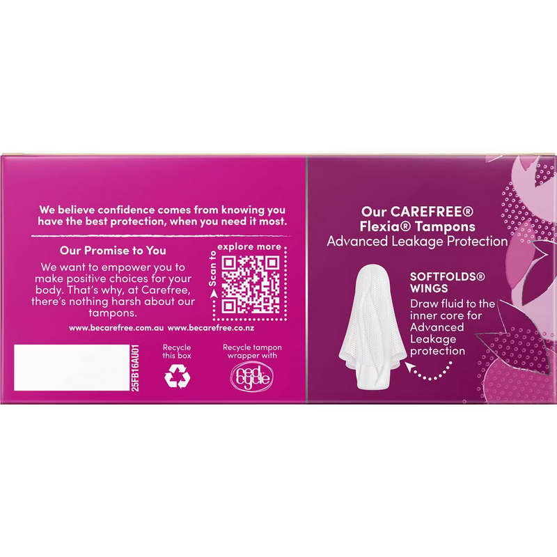 Carefree Flexia Regular Tampons 16 Pack