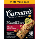 Carman's Muesli Bars Classic Fruit & Nut Value 12 Pack 540g