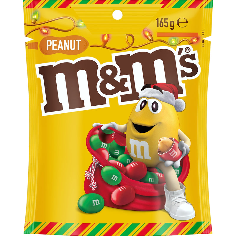 M&M's Christmas Red & Green Peanut Snack & Share Bag 165g