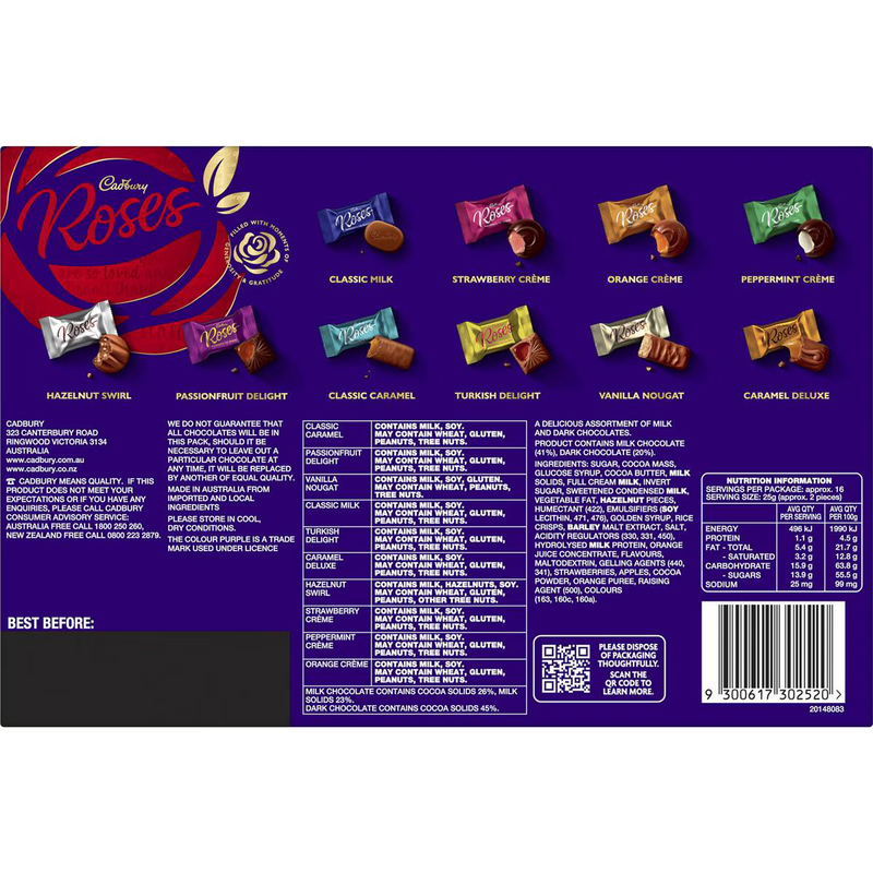 Cadbury Roses Boxed Chocolate 420g