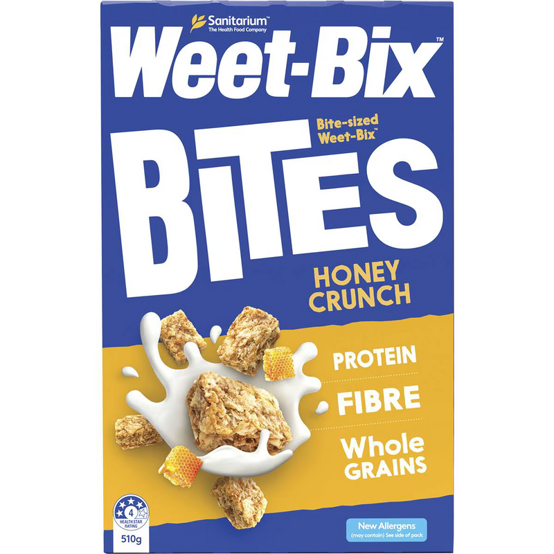 Sanitarium Weet-Bix Bites Crunchy Honey Breakfast Cereal 510g