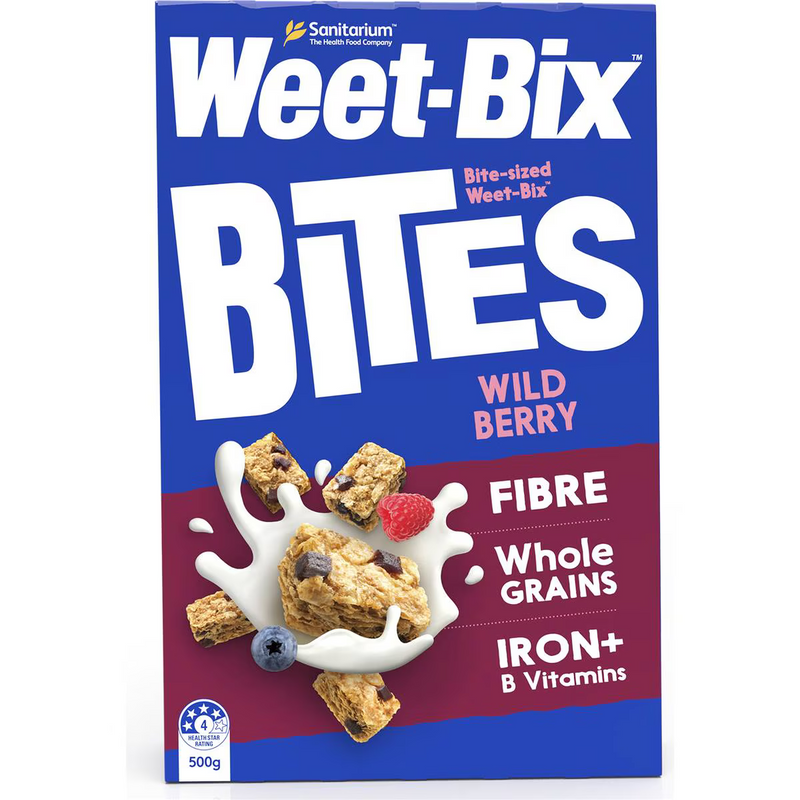 Sanitarium Weet-Bix Bites Wild Berry 500g | Worldwide Shipping Sanitarium Weet-Bix Bites Wild Berry 500g | Worldwide Shipping