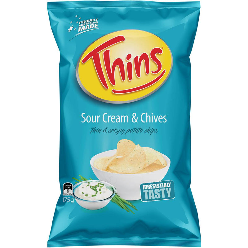 Thins Sour Cream & Chives Chips 175g