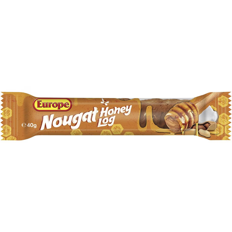 Europe Nougat Honey Log Bar 40g