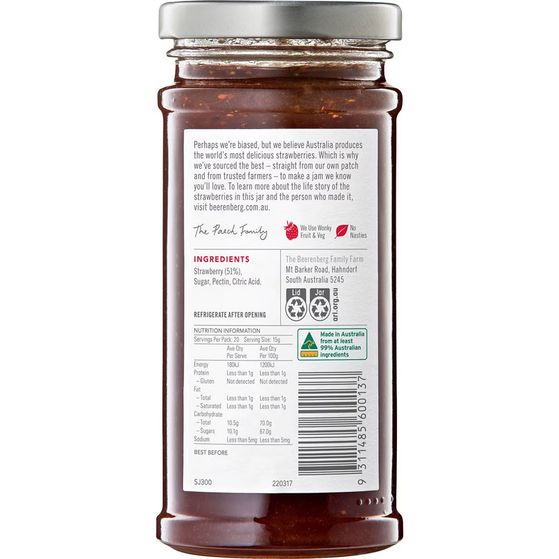 Beerenberg Strawberry Jam 300g