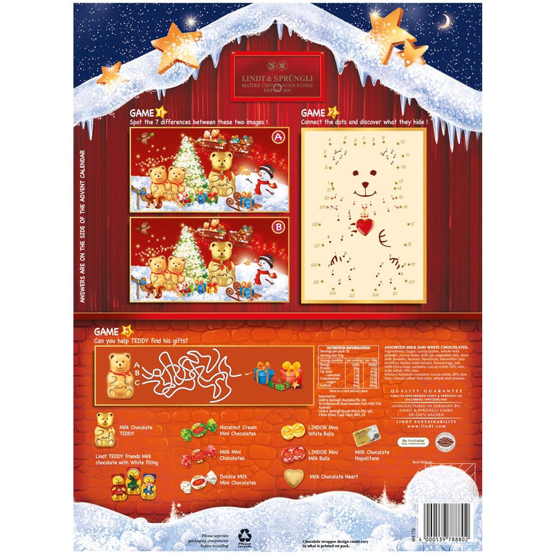 Lindt Teddy Advent Calendar 170g