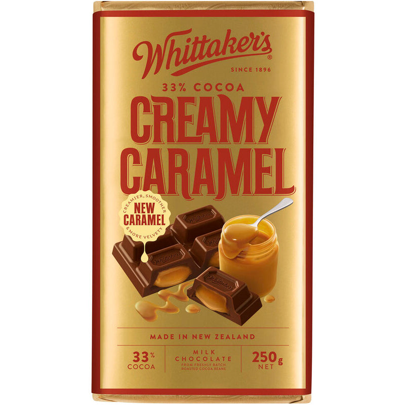 Whittaker's Creamy Caramel Milk Chocolate Block 250g