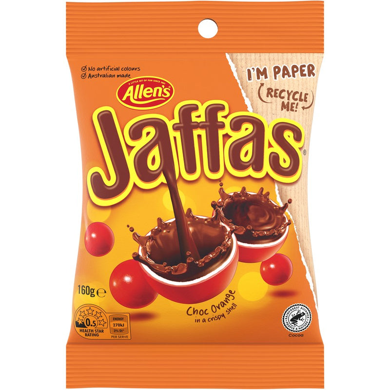 Allen's Jaffas Chocolate Orange Lolly Bag 160g