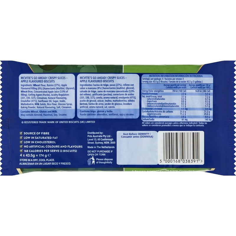 Mcvitie's Go Ahead Crispy Slices Apple 174g