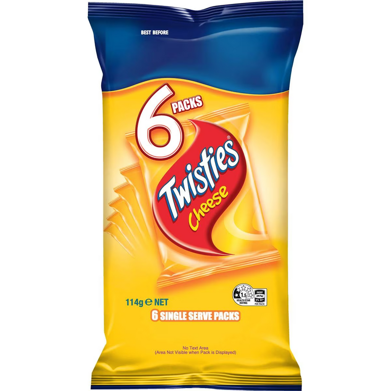 Twisties Cheese Multipack (6 Pack) 114g