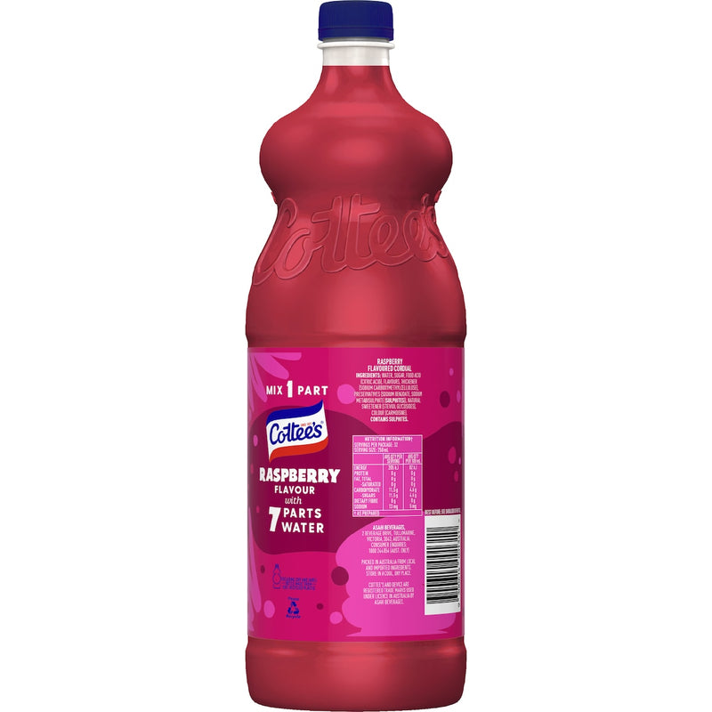 Cottee's Raspberry Cordial 1L