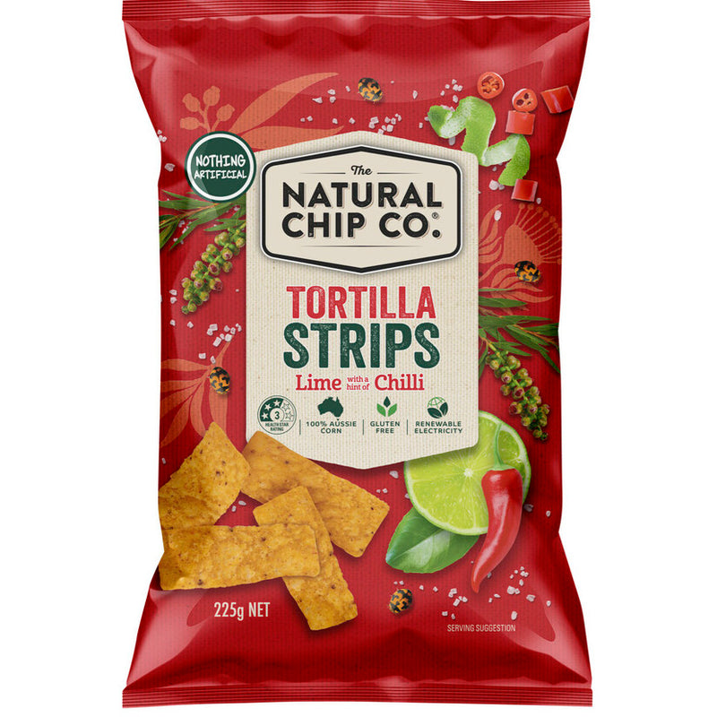 Natural Chip Co. Corn Chilli & Lime Chips 225g
