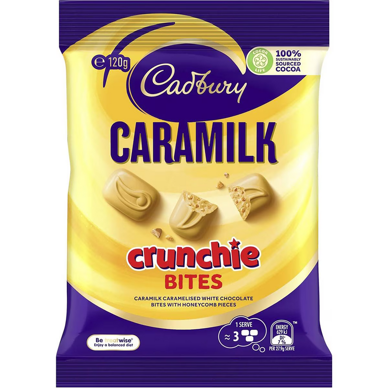 Cadbury Caramilk Crunchie Bites 120g