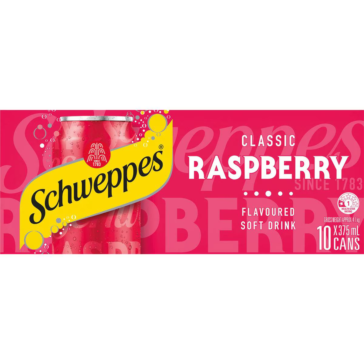 Schweppes Raspberry Soft Drink 375ml - 10 Pack | Worldwide Shipping