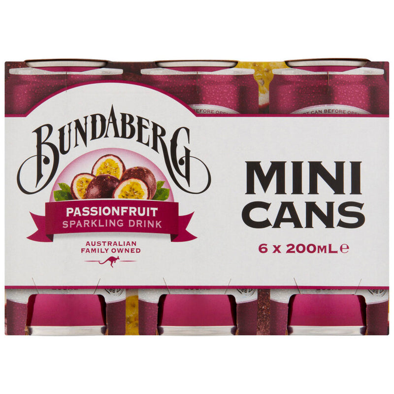 Bundaberg Ginger Beer Passionfruit 6 Pack 200ml