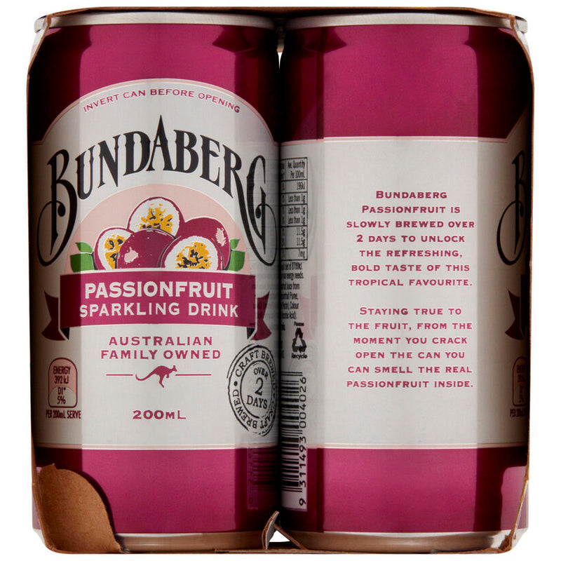 Bundaberg Ginger Beer Passionfruit 200ml (6 Pack)