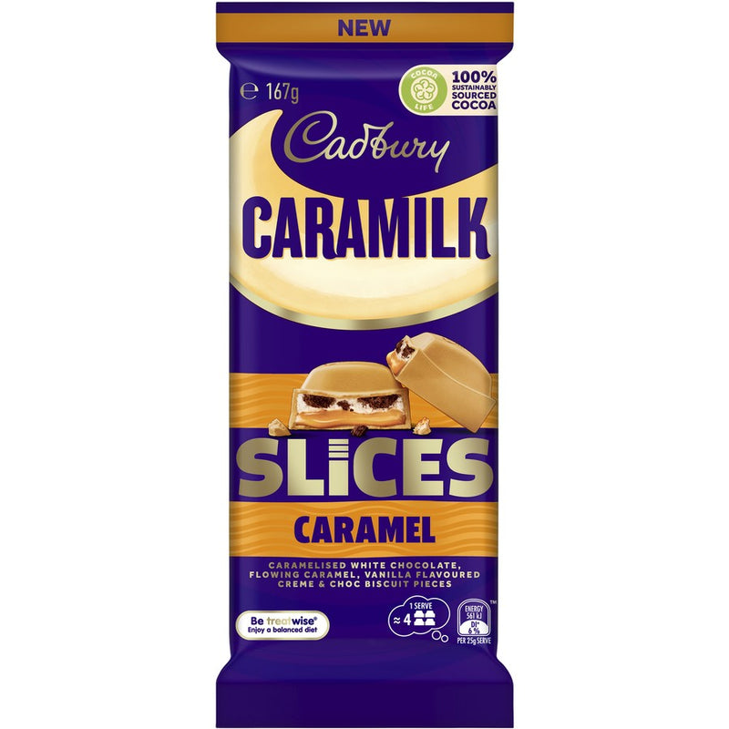 Cadbury Caramilk Slices Caramel Block 167g