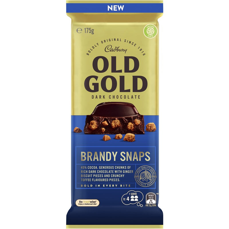 Cadbury Old Gold Brandy Snaps Chocolate Block 175g