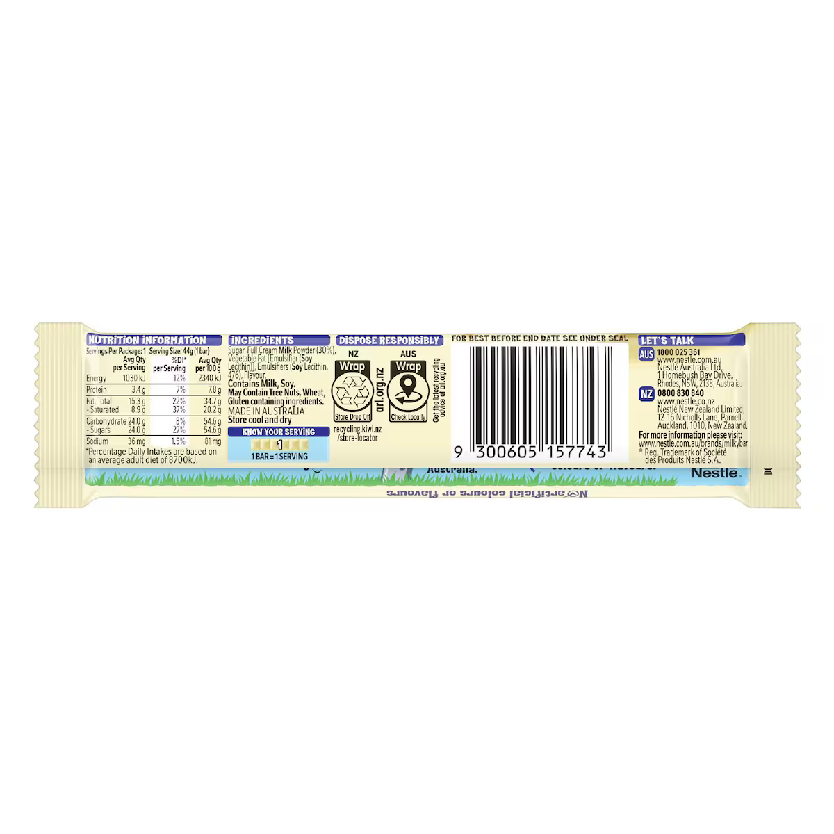 Nestle Milkybar White Bar 44g | Worldwide Shipping