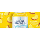 Mount Franklin No Sugar Lightly Sparkling Pineapple Water Cans 375ml - 10 Pack