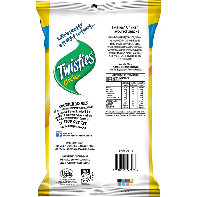 Twisties Chicken Party Bag 270g