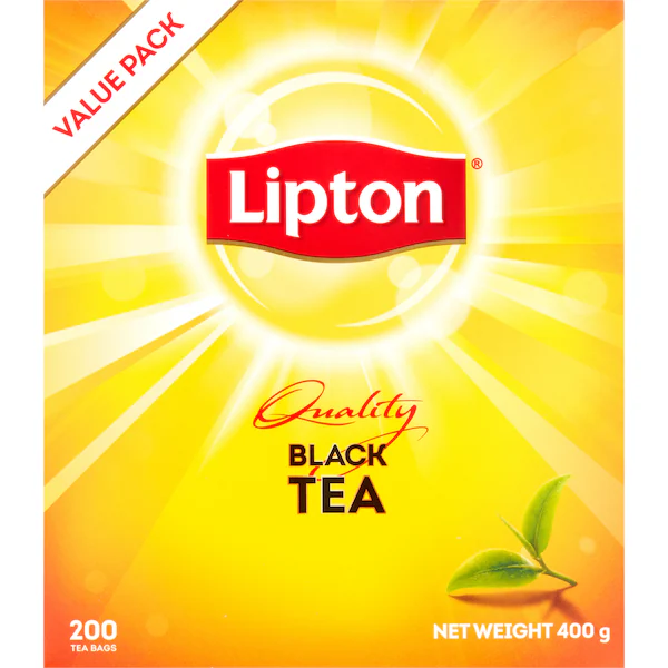 Lipton Quality Black Tea Bags 200 Pack 400g
