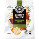 Red Rock Deli Gourmet Crackers Roasted Onion & Chives 130g