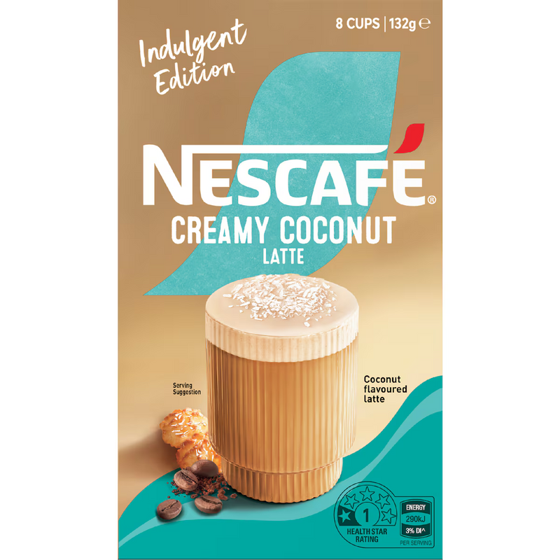 Nescafe Creamy Coconut Latte Sachets 8 Pack